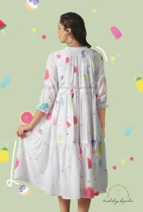 Ice Cream Print Gown