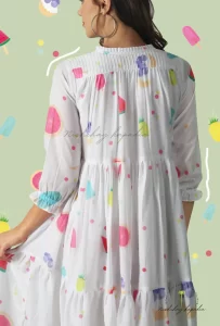 Ice Cream Print Gown