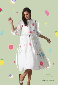 Ice Cream Print Gown