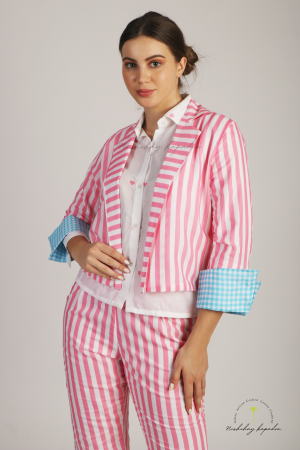 NK PINK DIGITAL LINING BLAZER SET