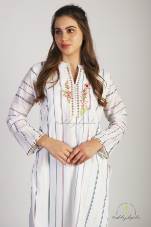 NK DIGITAL LINING NECK EMBROIDERED KURTI SET