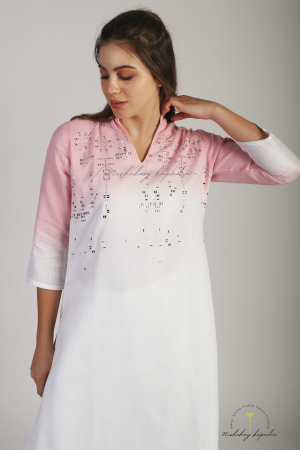 NK LINEN GLASS SHADED KURTI SET