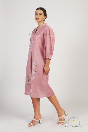 NK LINEN HAND-PAINTED DRESS