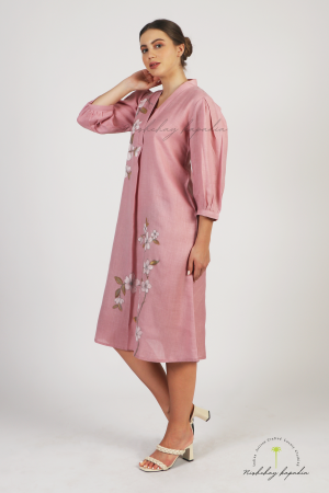 NK LINEN HAND-PAINTED DRESS