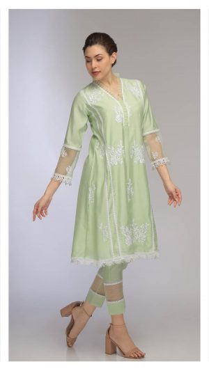 NK GREEN PAKISTANI SUIT SET