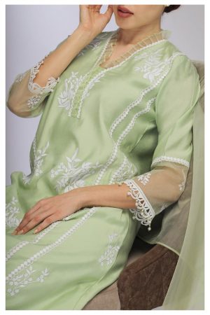 NK GREEN PAKISTANI SUIT SET