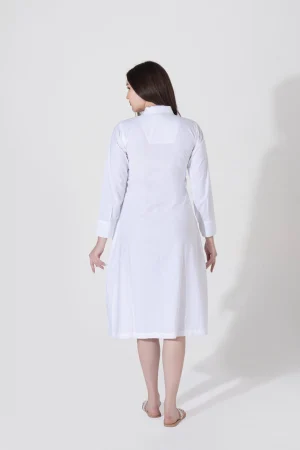 NK WHITE GOWN PEACOCK EMBROIDERY